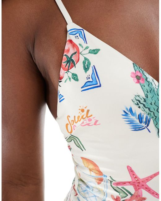ASOS Brown V-front Swimsuit