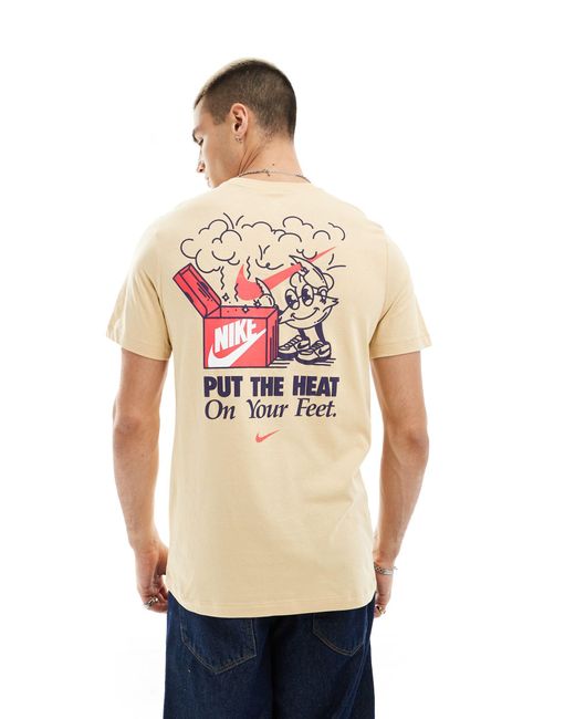 Camiseta tostada con estampado Nike de hombre de color Gray
