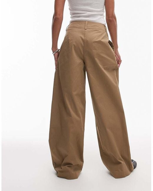 TOPSHOP Natural Stretch Cotton Chinos