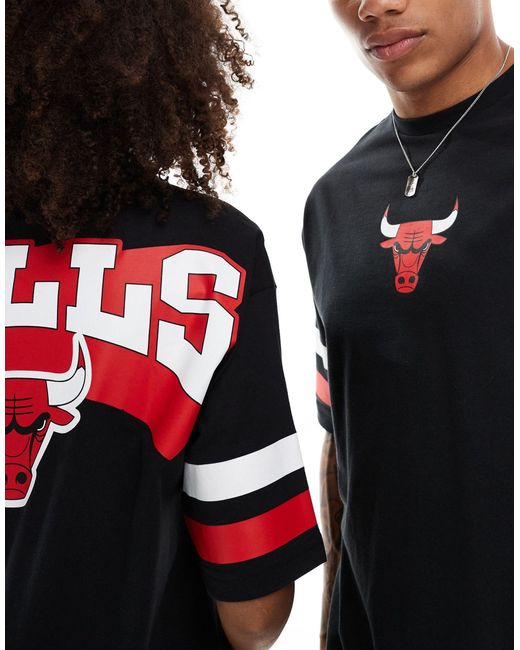 KTZ Black Unisex Chicago Bulls Arch Graphic T-shirt