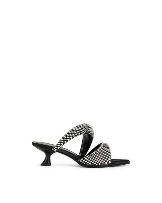 JW PEI White Sara Heeled Mules