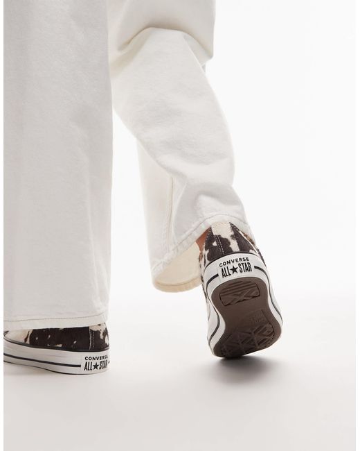 Converse White – chuck taylor all star ox – sneaker mit kuhfellmuster