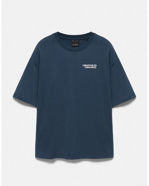 T-shirt graphique creative laboratory Pull&Bear pour homme en coloris Blue