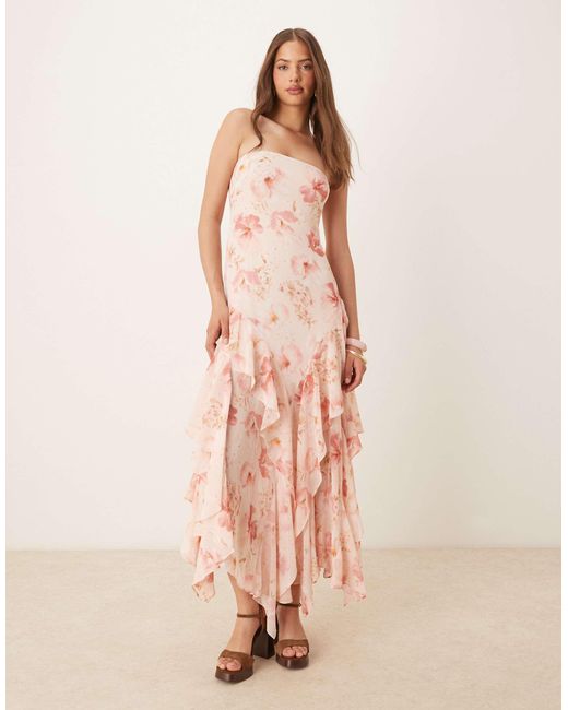Forever New Ruffle Maxi Dress in Pink | Lyst Australia