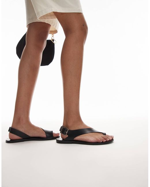 Mango White – ledersandalen