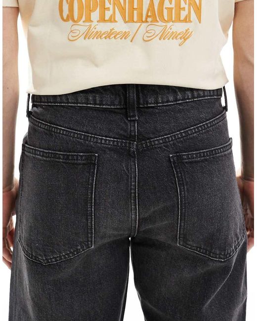 Vaqueros Negro Lavado Elásticos De Corte Recto De ASOS de hombre de color White