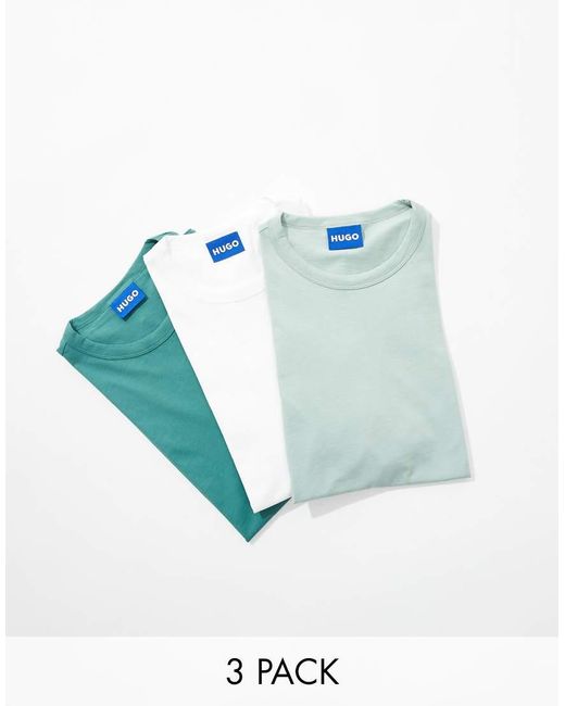 HUGO Blue Naolo 3 Pack T-shirts for men