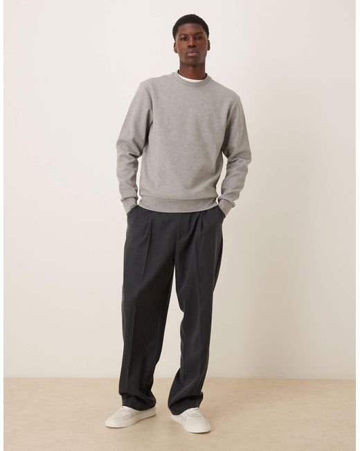 Mango Gray Oversized Sweatshirt for men