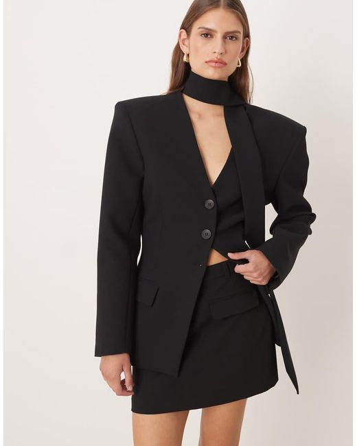 ASOS Black Pelmet Pocket Detail Mini Skirt Co Ord