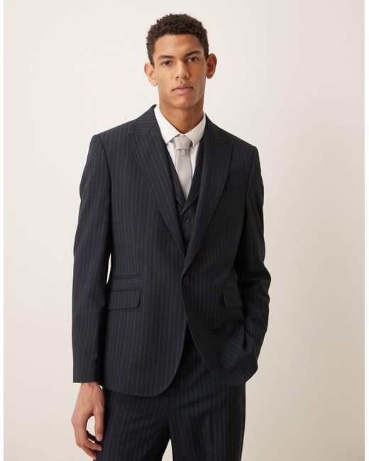 ASOS Blue Slim Suit Jacket for men
