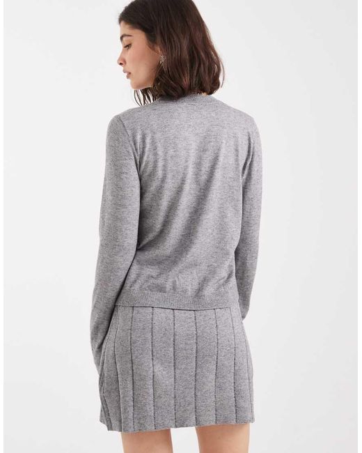 Object Gray Fine Gauge Cardigan