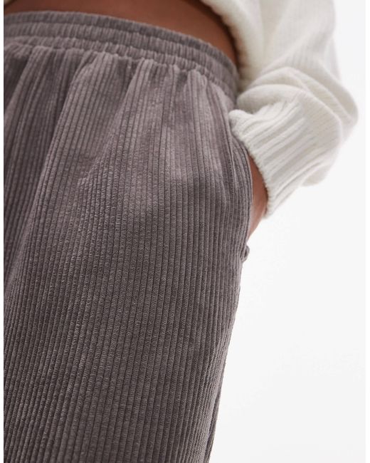 TOPSHOP Gray Cord Trackies