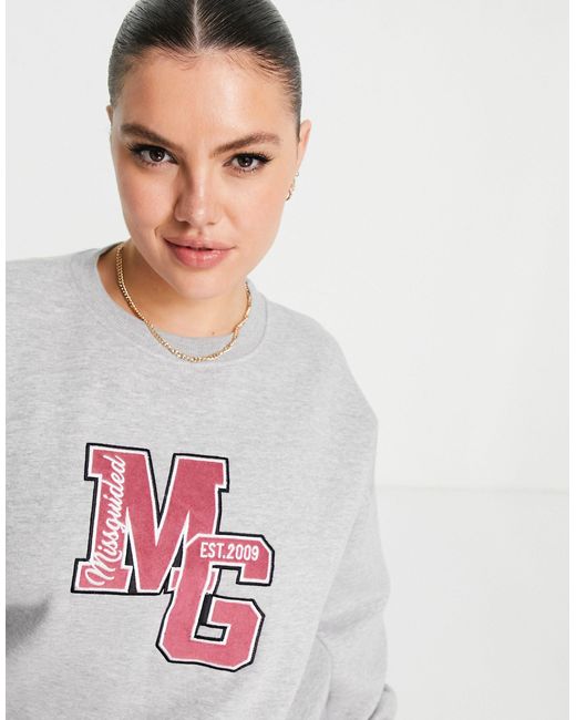 Missguided Oversized Sweatshirt in White Lyst Australia