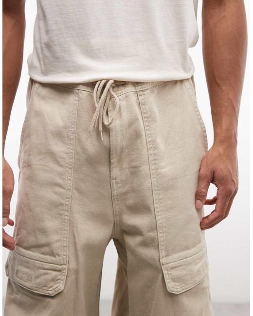 Weekday Natural Oversized Parachute Pants for men
