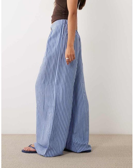 Mango Blue Relaxed Pants