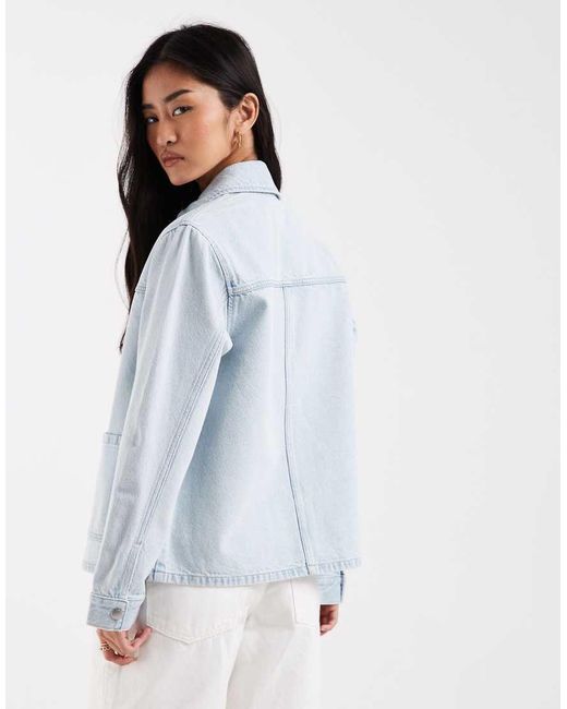 New Look Blue Denim Shacket