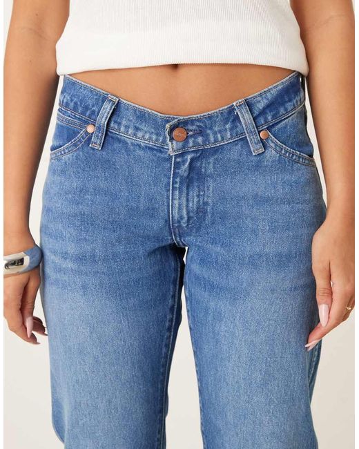 Low Rise Fit Wrangler Low Rise Cowboy Straight Fit Jeans in Blue | Lyst UK