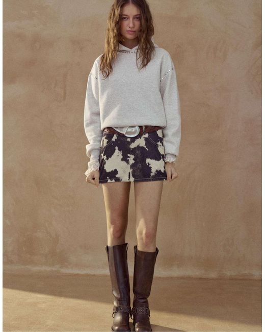 Pull&Bear Natural – kapuzenpullover