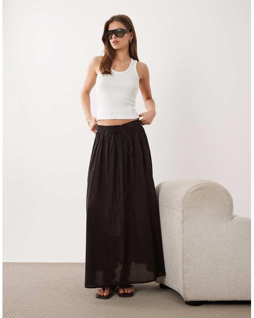 Jdy Geplooide Maxi Rok in het White