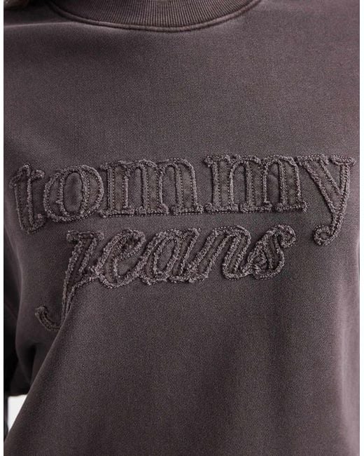 Tommy Hilfiger Brown Faded Boxy Sweatshirt