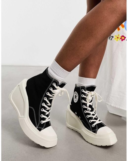 Chuck 70 de luxe baskets montantes a talon compense Converse en coloris Blanc Lyst
