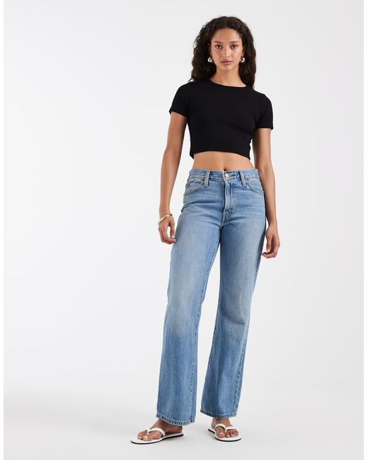 JJXX Blue Florie Ribbed Cropped Baby T-shirt Two Pack