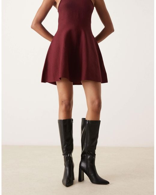 Glamorous Natural Pointed Knee Boots
