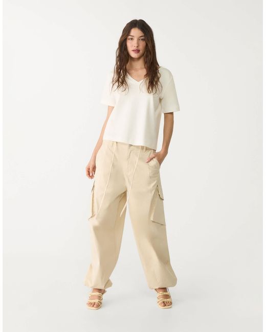 T-shirt épais - écru Stradivarius en coloris Natural