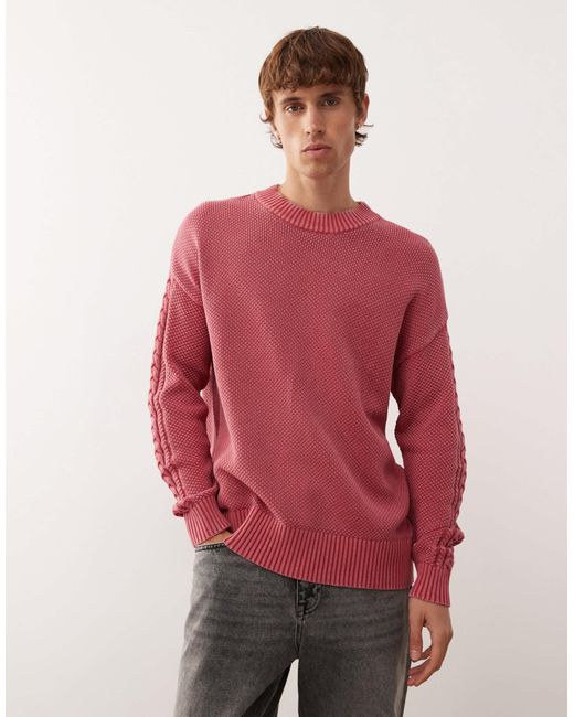 Pull ras Collusion pour homme en coloris Red