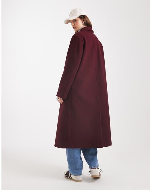 ASOS Red Oversized Dad Coat
