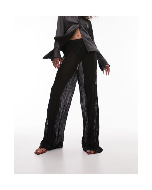 Sheer wide hotsell leg trousers
