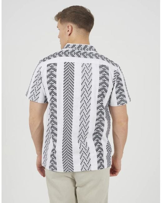 Brave Soul Gray Revere Collar Shirt for men