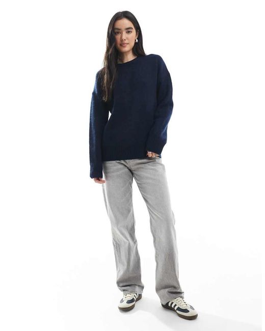 Cotton On Blue Luxe Crew Neck Sweatshirt