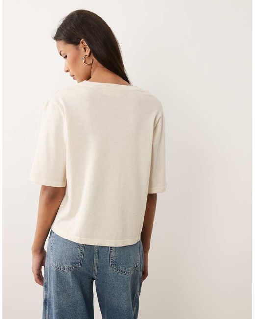 Vila Blue Short Sleeve Knitted T-shirt