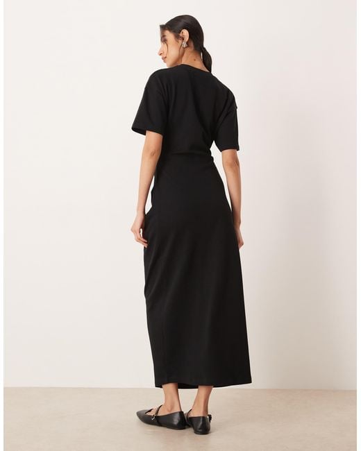 dotted linen blend midi dress Campbell Linen Midi Dress