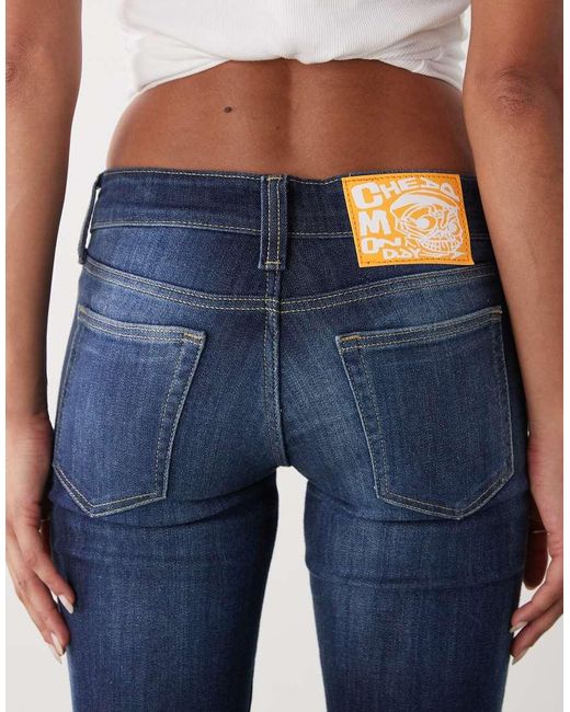 Cheap Monday Blue Booty Bei Stretch Low Rise Bootcut Jeans