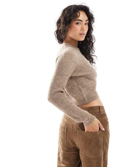 Brave Soul Brown Fisherman Knit Cardigan