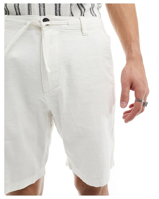 Pantalones cortos blancos SELECTED de hombre de color White