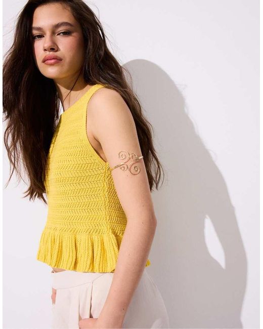 Stradivarius Yellow Spiral Cuff