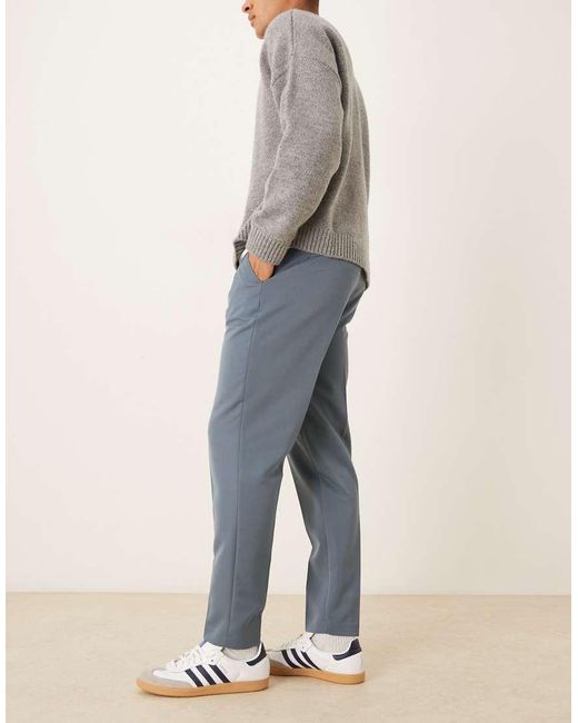 ASOS Blue Tailored Tapered Trouser for men
