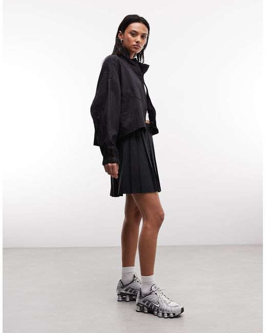 Nike Blue Funnel Neck Cropped Windrunner Jacket