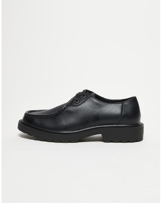 ASOS Black Lace-up Apron Shoes for men