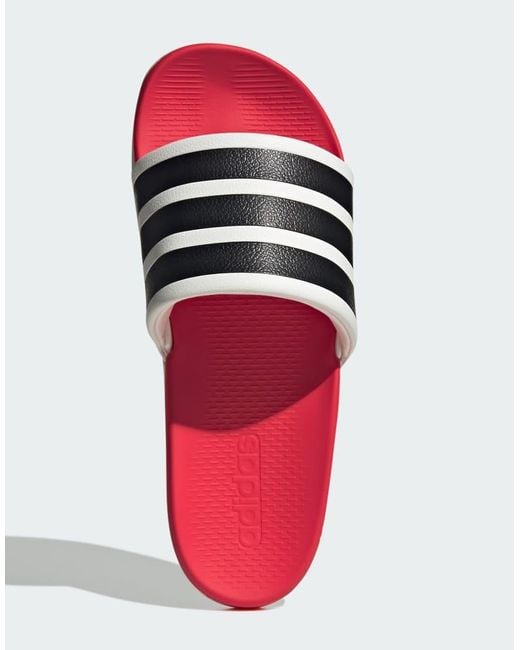 Adidas Originals Red Adilette Comfort 2.0 Slides