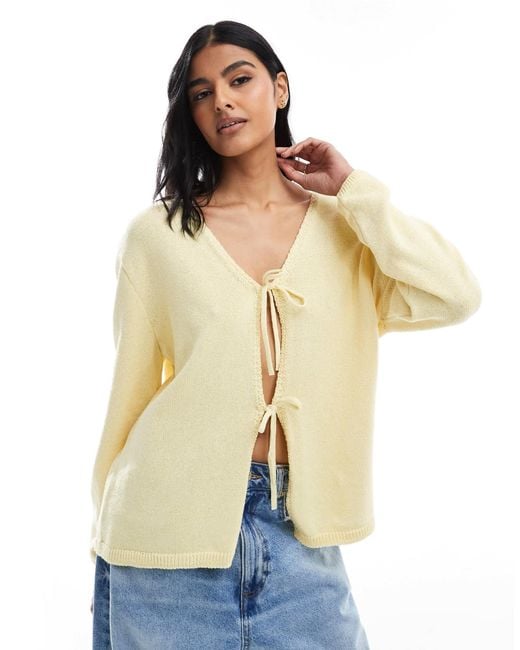 ASOS Natural – oversize-strickjacke