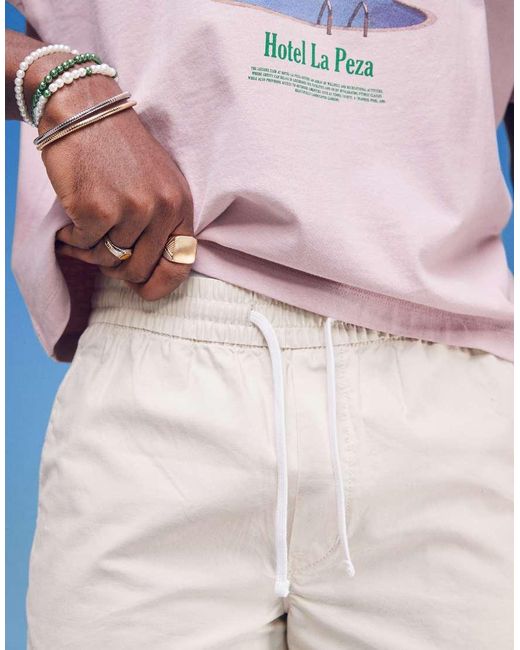 Pantalones Cortos De Corte Estándar Olsen De - Neutro Weekday de hombre de color White