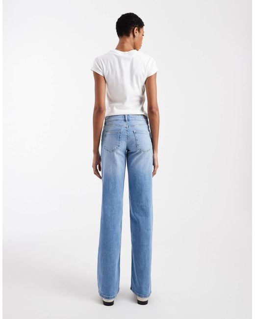 ONLY Blue Judy Low Rise Wide Leg Jeans
