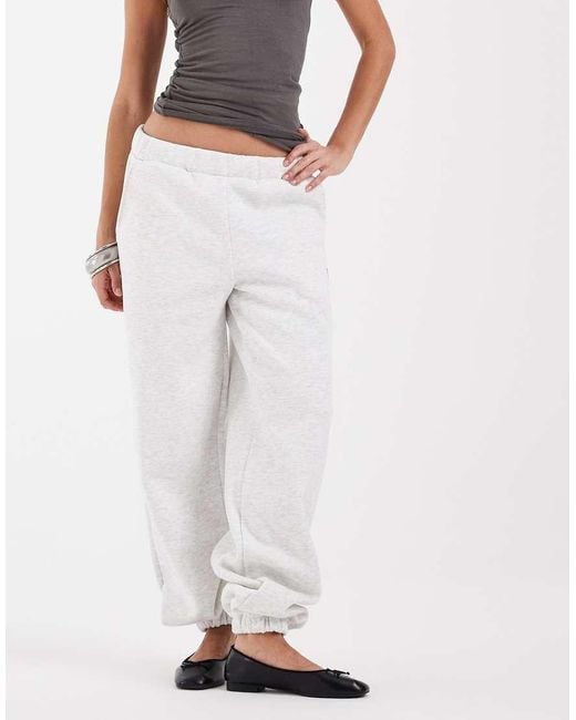Noisy May White Cuffed jogger
