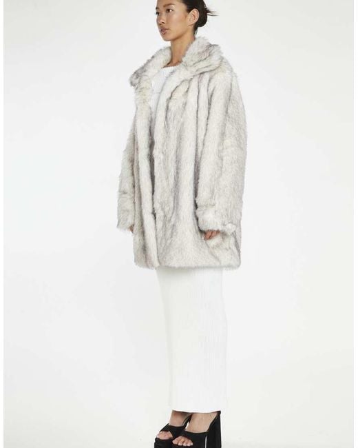 Glamorous White Faux Fur Coat