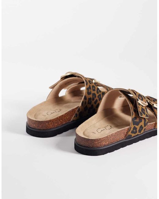 New Look Brown Double-buckle Sandals