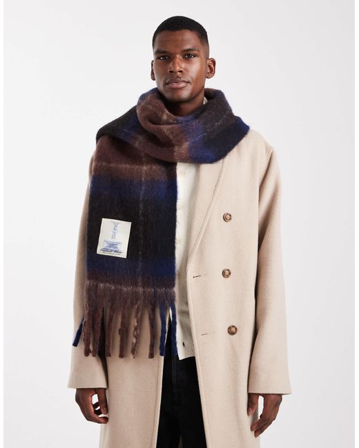 Jack & Jones – breiter schal in Blue für Herren
